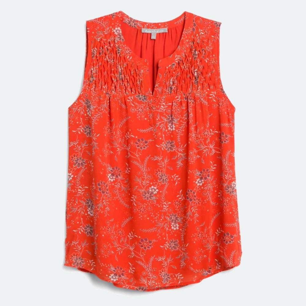 Carin Smocked Bib Blouse Daniel Rainn
